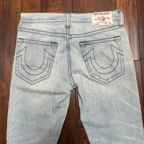 True Religion Blue Straight Jeans Classic Style - Picture 5 of 12